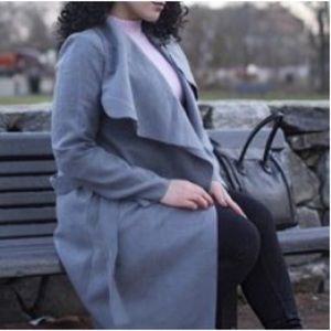 Grey duster coat